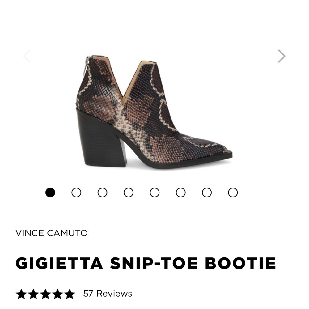 vince camuto gigietta snip-toe bootie Like new